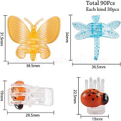 Transparente und sprühlackierte Krallenhaarspangen aus Kunststoff&nbsp;OHAR-GA0001-01