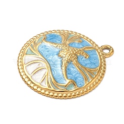 304 Edelstahl-Emaille-Anhänger&nbsp;STAS-A092-01B-G