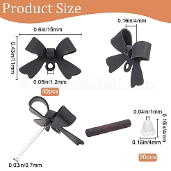 40 pieza de accesorios para pendientes de aleación con lazo&nbsp;FIND-SP0001-16EB
