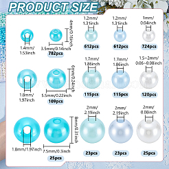 12 Stile ABS-Kunststoff-Imitationsperlen&nbsp;FIND-PH0028-47