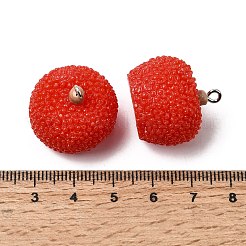 Pendentifs en résine opaque aux fruits&nbsp;RESI-C079-03C