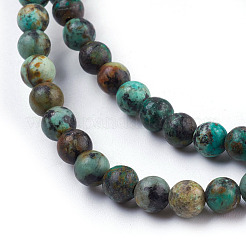 Natürliche afrikanische türkis (jasper) perlen stränge&nbsp;X-TURQ-G037-6mm