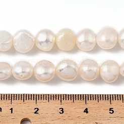 Fili di perle di perle d'acqua dolce coltivate naturali&nbsp;PEAR-P064-19K-04B