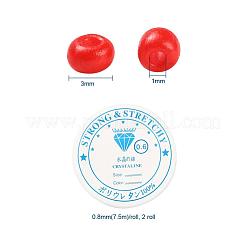 5 Farben flache runde Acrylbuchstabenperlen&nbsp;DIY-YW0002-54