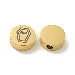 Cuentas de acero inoxidable 304 para Halloween&nbsp;STAS-U017-01G-K