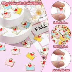 30pcs 5 pendentifs en alliage de couleurs&nbsp;ENAM-CJ0004-28