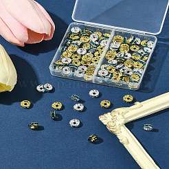 120 stücke 2 farben messing strass abstandshalter perlen&nbsp;RB-FS0001-05B
