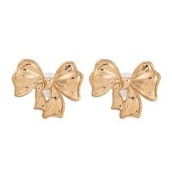 Orecchini a bottone in lega con fiocco per donna&nbsp;EJEW-U028-10G