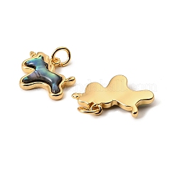 Natürliche Paua-Muschel-Einhorn-Anhänger&nbsp;KK-G538-35G