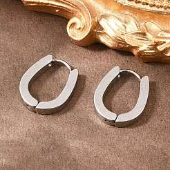 Pendientes de aro de acero inoxidable 201&nbsp;EJEW-T056-03P-01
