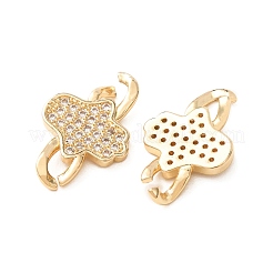 Ciondoli connettore in ottone micro pavé di zirconi cubici&nbsp;LS-CU-CJC6430-01G