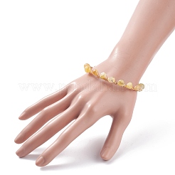 Braccialetto di perline intrecciato con opale giallo naturale&nbsp;BJEW-JB07997-05