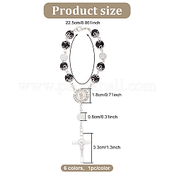 Ensemble de bracelets chapelet en perles de verre de 6 couleurs&nbsp;BJEW-GO0001-01