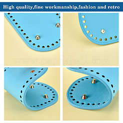4 stücke 2 stil flache runde & ovale pu leder stricken häkeln taschen nagel boden shaper pad&nbsp;DIY-PH0003-56