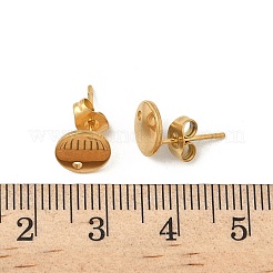 Apprêt pour boucles d'oreilles à tige en acier inoxydable 304&nbsp;STAS-V015-26B-G