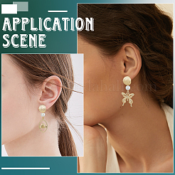 20 pièces de clous d'oreilles en laiton&nbsp;KK-BBC0002-60G