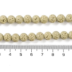 Fili di perline sintetiche tinte in pietra lavica&nbsp;G-H311-08B-01