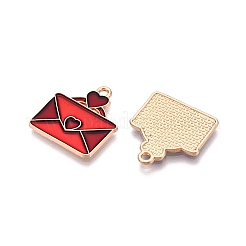 Pendentifs en alliage d'émail sur le thème de la saint-valentin&nbsp;ENAM-T020-50J-01