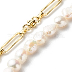 Collane di perline di perle barocche naturali&nbsp;NJEW-JN03595