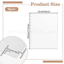 8 feuille intercalaire pour carnet de notes en PP&nbsp;DIY-GA0009-52B