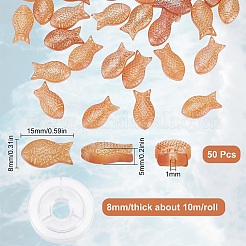Kit fai da te per realizzare braccialetti con perline a forma di pesce&nbsp;EGLA-SC0001-09C