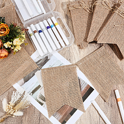 Jute-Hängebanner&nbsp;DIY-WH0890-28