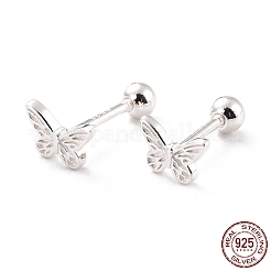 Orecchini a perno in argento sterling con farfalla 925 per donna ragazza&nbsp;EJEW-I259-02S