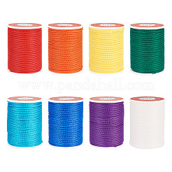 8 rollo de cordón de poliéster encerado redondo de 8 colores&nbsp;YC-TA0001-26