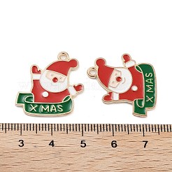 Pendentifs en émail en alliage plaqué or clair de Noël&nbsp;ENAM-M219-02KCG