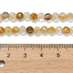 Stränge natürlicher gelber Hämatoidquarzperlen der Güteklasse A&nbsp;G-L642-F04-4mm