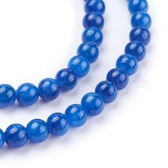 Natürliche gelbe Jade Perlen Stränge&nbsp;G-G598-4mm-YXS