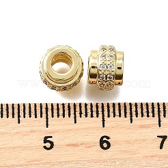 Messing Micro Pave klare Zirkonia Perlen&nbsp;KK-V011-60G