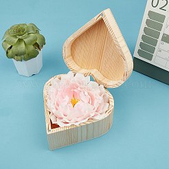 Boîte à bijoux en bois de pin non fini&nbsp;CON-WH0072-14