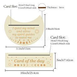 2 support de cartes en bois naturel de style 2 pour tarot&nbsp;DJEW-GF0001-33C