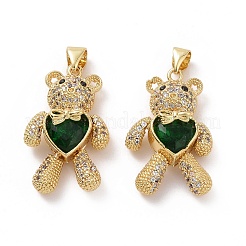 Ciondoli di zirconi in ottone&nbsp;KK-G453-03G