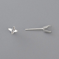 304 Edelstahl-Krappenfassungen für Ohrringe&nbsp;X-STAS-O098-06S-03