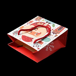 Sacchetti regalo in carta con stampa babbo natale natalizio con manico in corda di nylon&nbsp;CARB-K003-01A-01