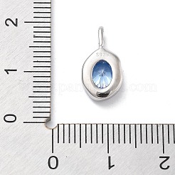 925 ovaler Anhänger aus Sterlingsilber mit Zirkonia&nbsp;STER-S006-01S-L