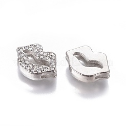Slide charms rhinestone in lega &nbsp;RSB475-4