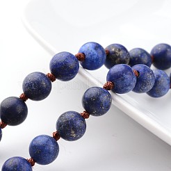 Natürliche Lapislazuli Halsketten&nbsp;NJEW-D264-08