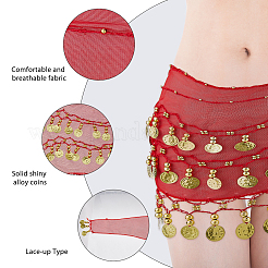 Legierung Münze Quaste Stoff Kette Gürtel für Tänzer&nbsp;DIY-WH0888-880A
