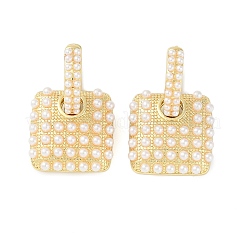 Orecchini a cerchio da donna in vero ottone barocco placcato oro 18k&nbsp;EJEW-S232-02G-01