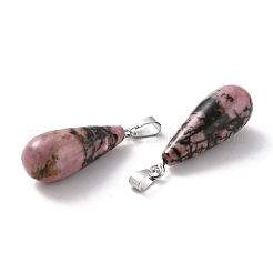 Pendentifs en rhodonite naturelle&nbsp;G-F707-23