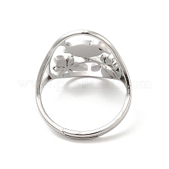 Anello regolabile in acciaio inossidabile 304 anti-ossidazione a forma di uccello per donna&nbsp;RJEW-L107-034P