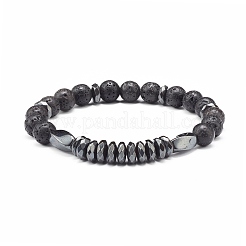 Juego de pulseras elásticas con cuentas cruzadas de energía para hombres y mujeres&nbsp;BJEW-JB06891