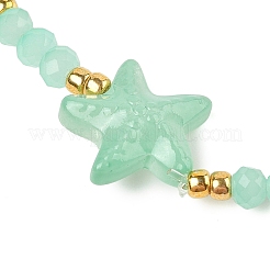 Bracelets d'été en verre poisson/tortue/crabe/étoile de mer&nbsp;BJEW-JB10206