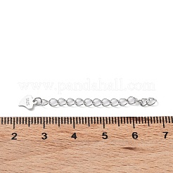 Rhodinierte 925 Kettenverlängerung aus Sterlingsilber&nbsp;STER-G036-19P