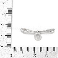 Parti di fermagli a levetta in ottone micro pavé di zirconi cubici trasparenti&nbsp;KK-U051-05P