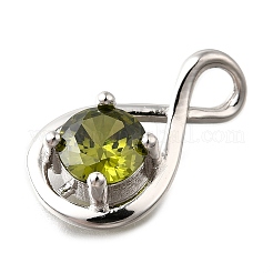 925 Sterling Silber Pavé-Anhänger mit Zirkonia&nbsp;STER-V001-03P-08