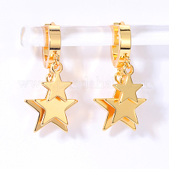 Eleganti orecchini pendenti a forma di stella in acciaio inossidabile 201&nbsp;HF2448